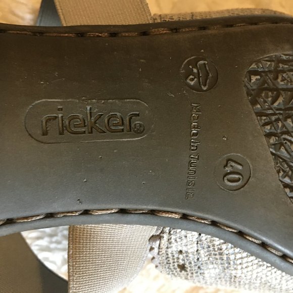 Rieker Antistress Silvery Cross Strap Ballet Heels - Picture 14 of 14